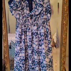 Blue and White Dress